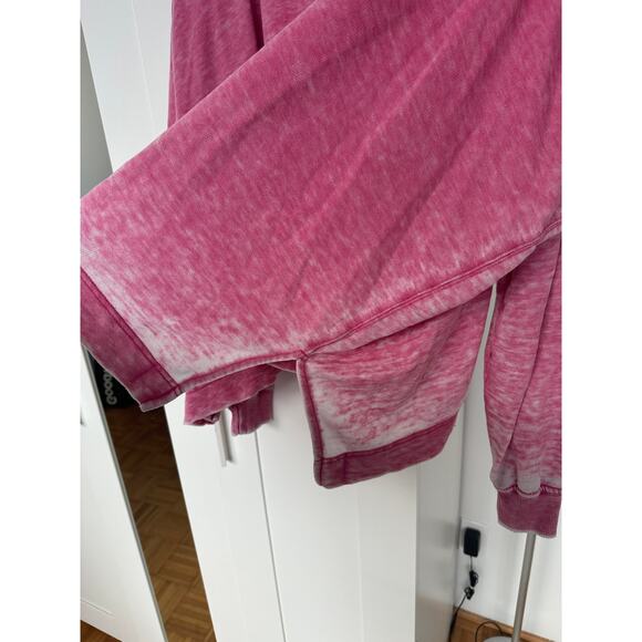 Free People Daisy Oversized Sweatshirt, Washed Dragonfruit Sorbet Pink, Size S - Picture 8 of 8